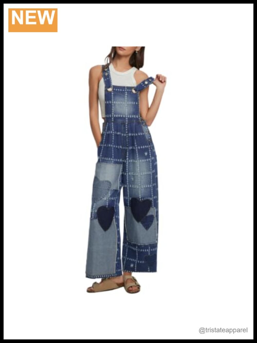 D-Sun Women's Casual Stretch Adjustable Denim Bib Overalls Jumpsuit